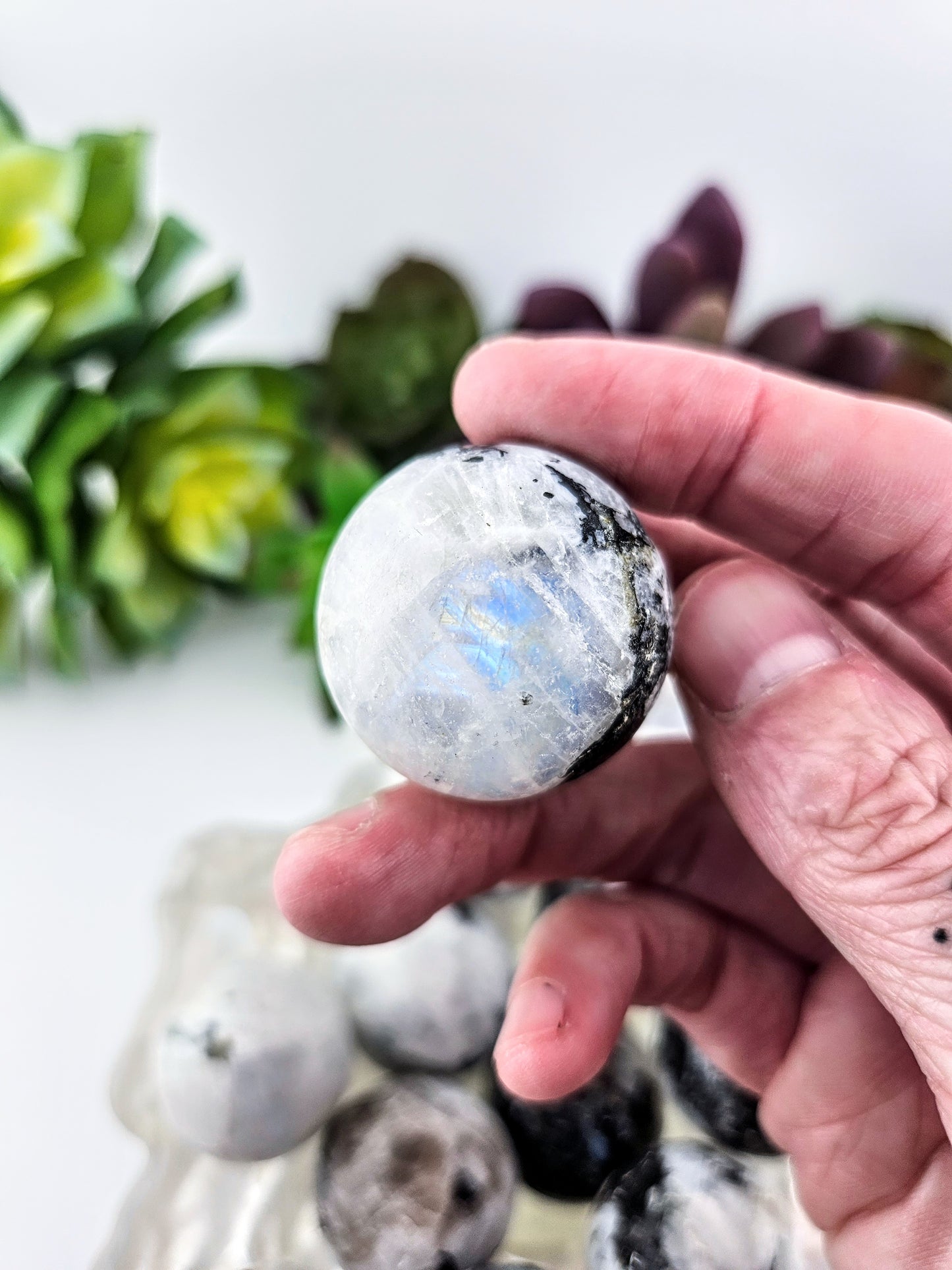 Small Rainbow Moonstone Sphere