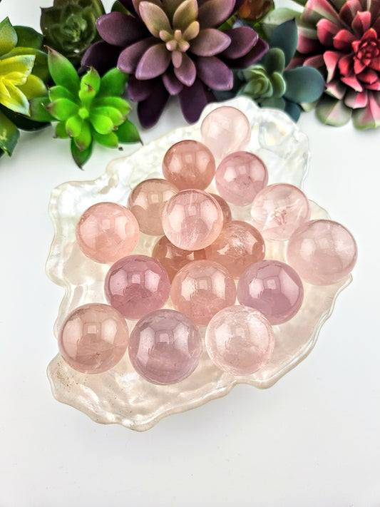 High-Quality Star Rose Quartz Sphere