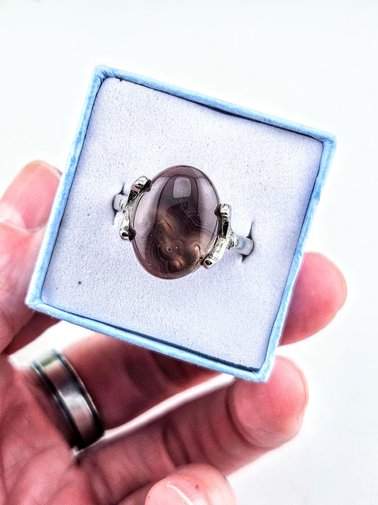 Botswana Agate Adjustable Ring