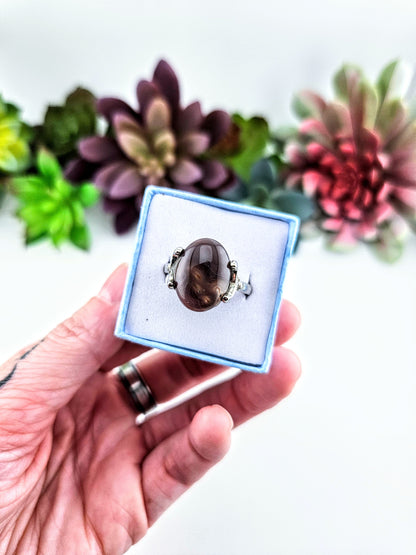 Botswana Agate Adjustable Ring