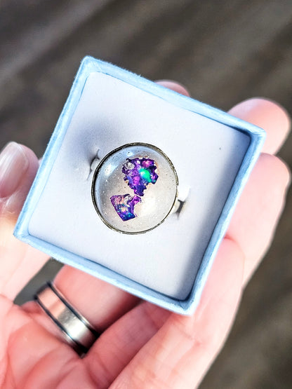 Galaxy Opal Sterling Silver Ring