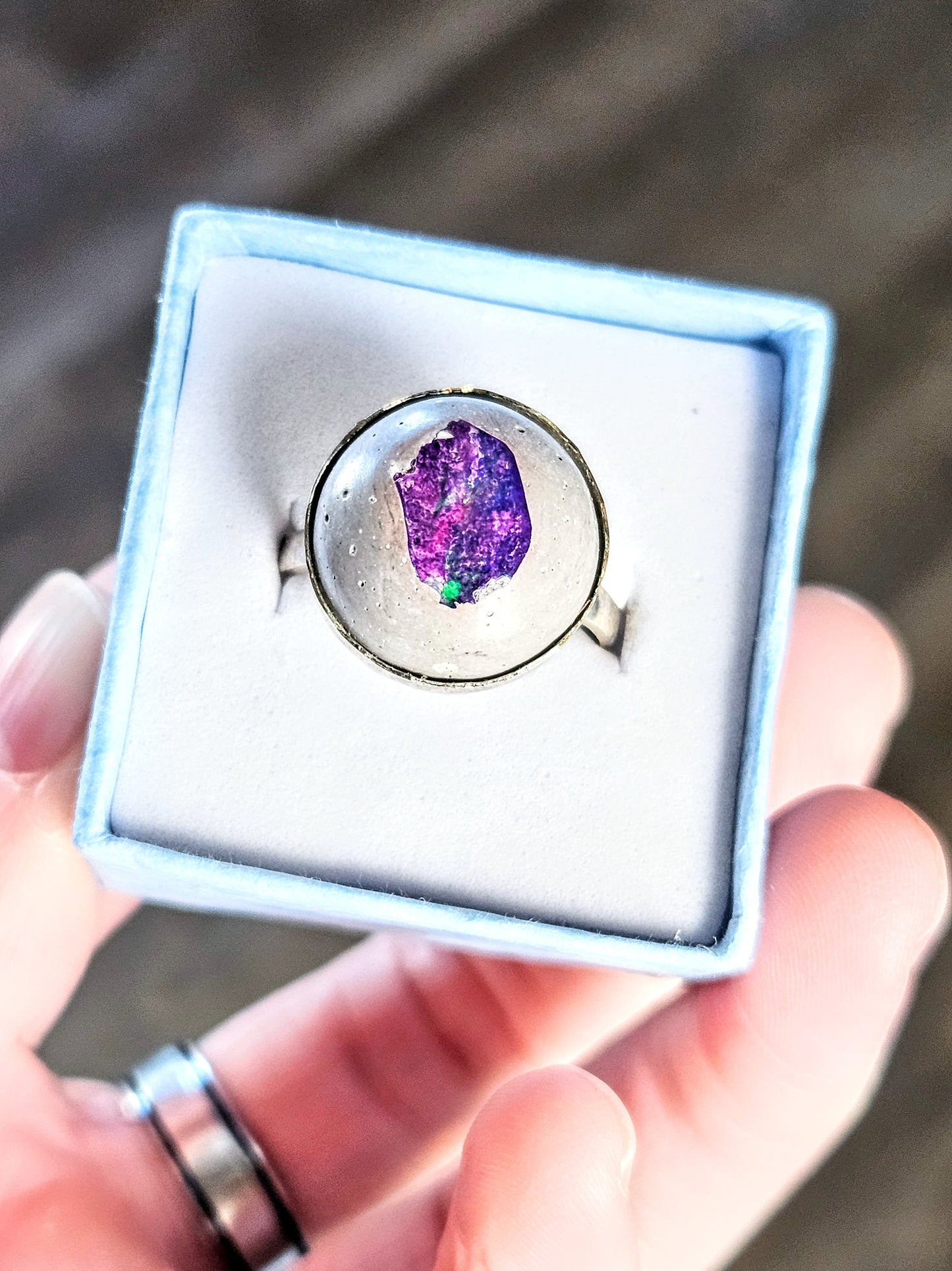 Galaxy Opal Sterling Silver Ring