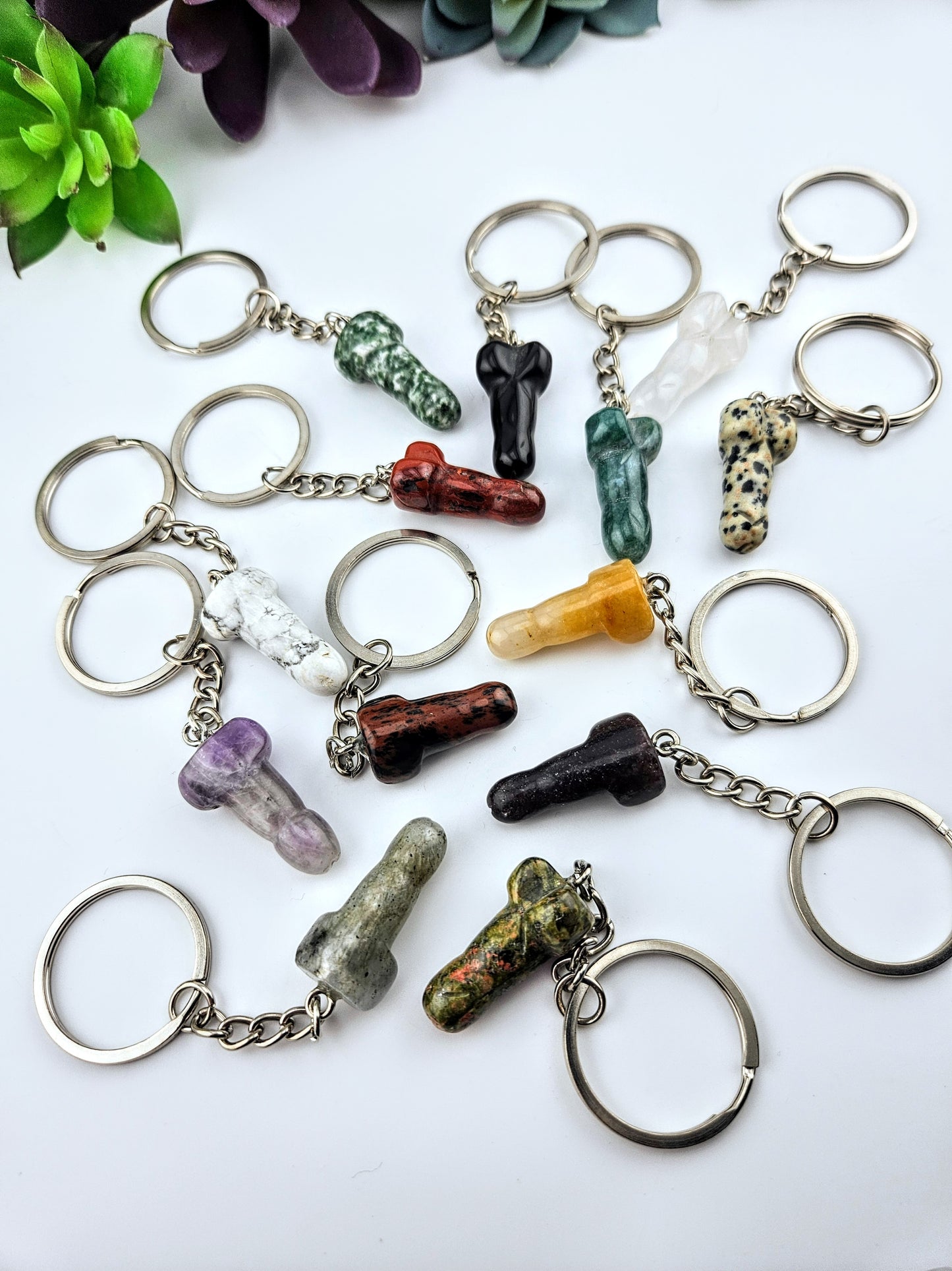 Crystal Peen Keychain