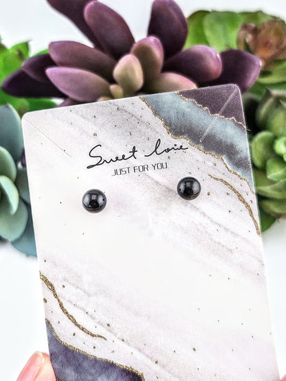 Sterling Silver Gold Sheen Obsidian Earrings