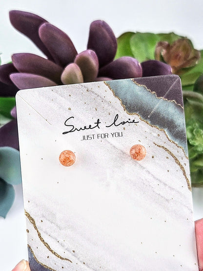 Sterling Silver Sunstone Earrings