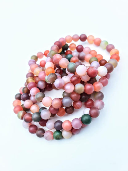 Matte Candy Agate 9mm Bracelet