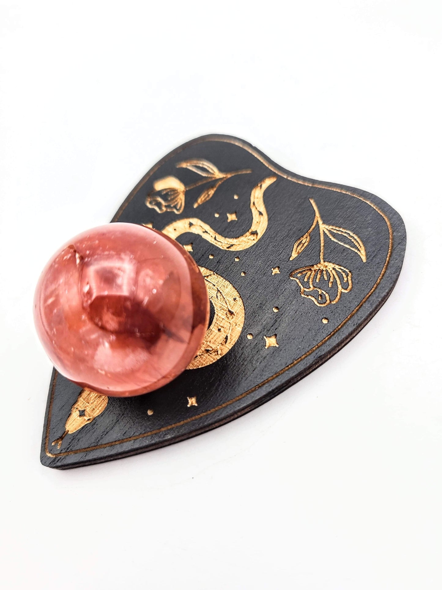 Snake Planchette Wooden Sphere Stand