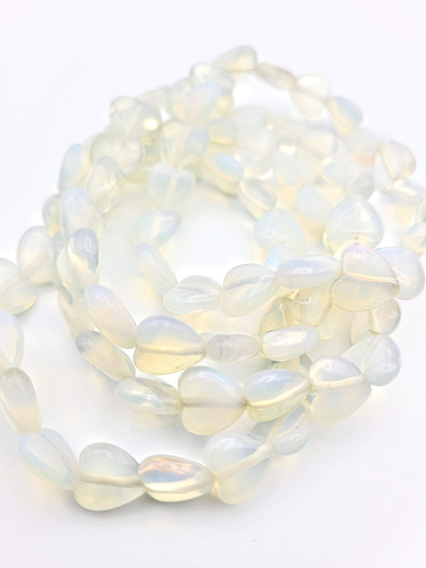 Opalite Heart 10mm Bracelet