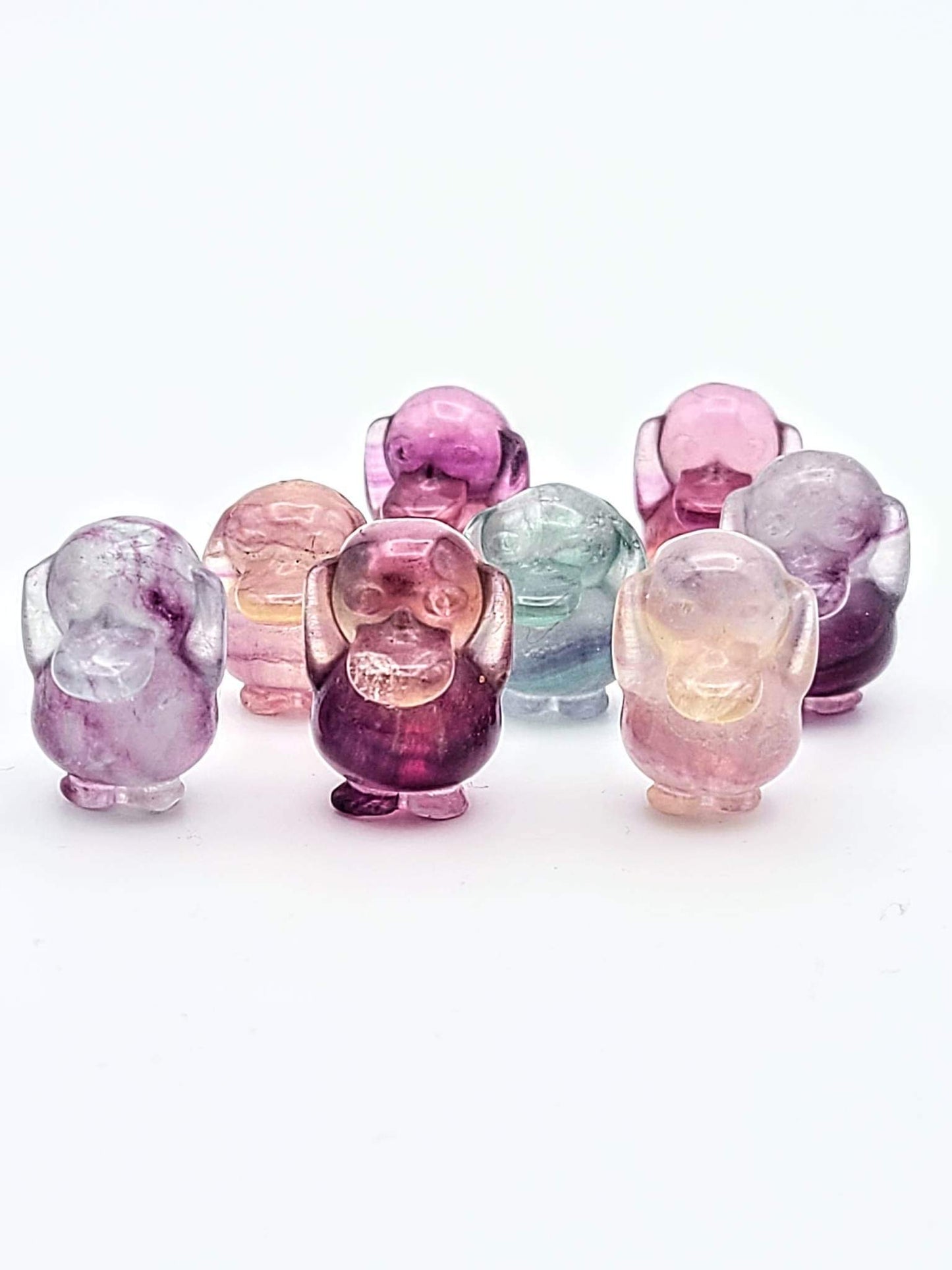 Mini Rainbow Fluorite Psyduck