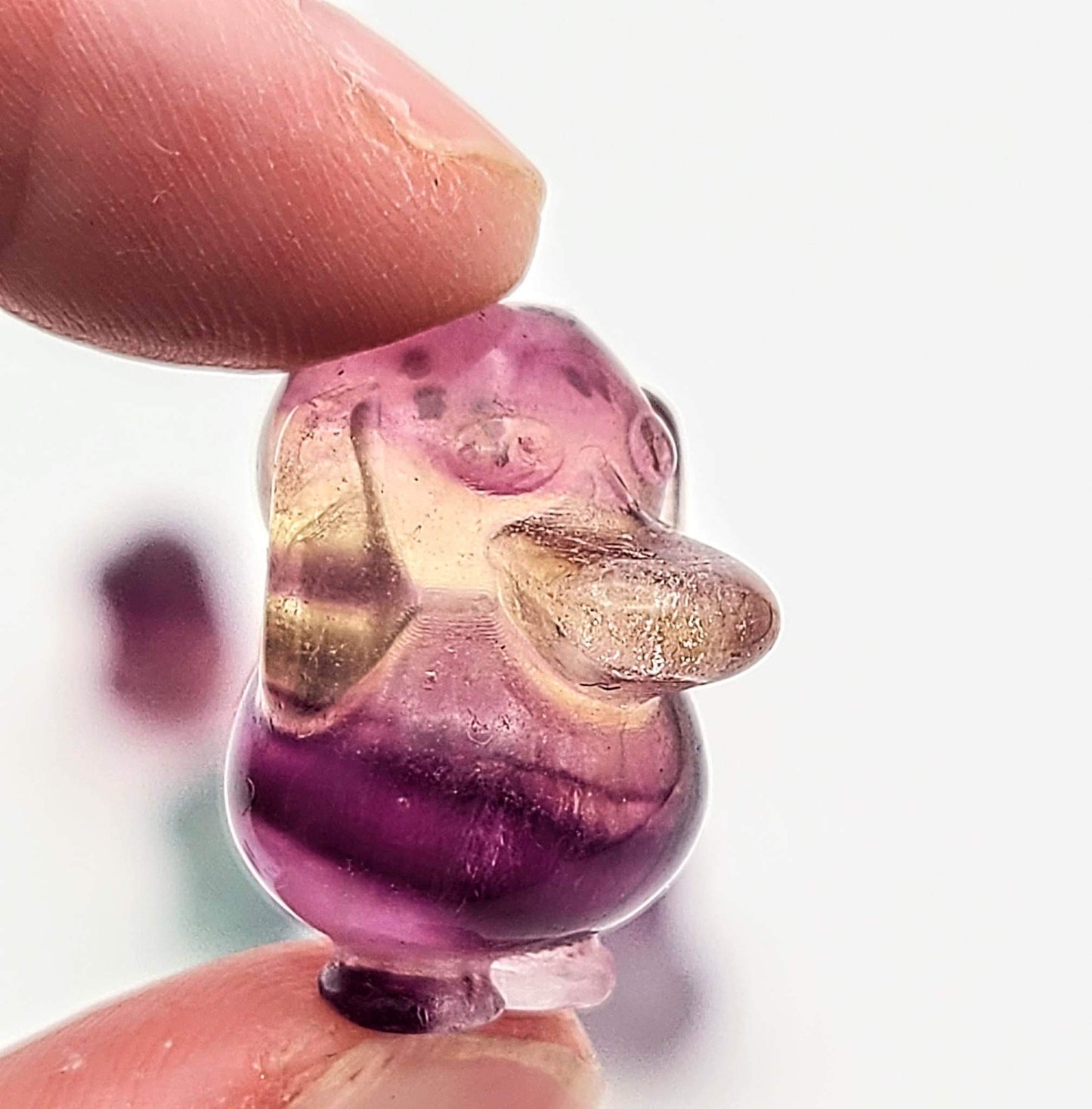 Mini Rainbow Fluorite Psyduck