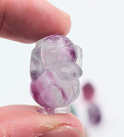 Mini Rainbow Fluorite Psyduck