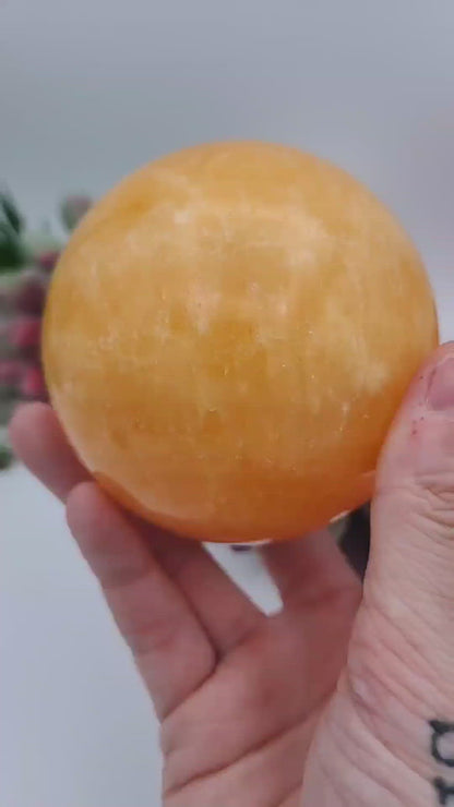 Orange Calcite Sphere